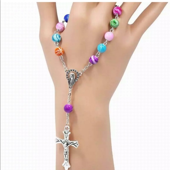 Rosary color Jesus bracelet charm - Picture 2 of 6